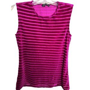 Charlie B purple tank top size P/S shimmer purple velvet/sheer shimmery
